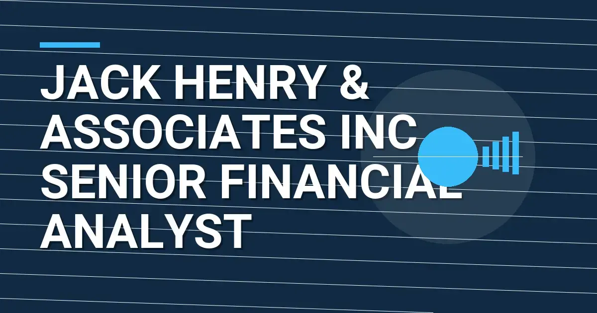 Jack Henry & Associates Inc. - Senior Financial Analyst